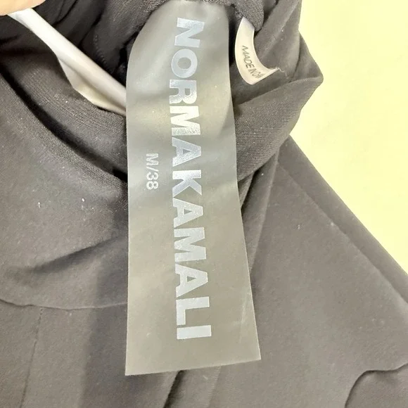 Norma Kamali Long Sleeve Turtleneck Jumpsuit Black Jersey Wide Leg Sz M / 38 - Picture 4 of 6